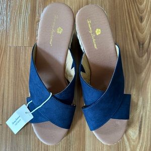 Tommy Bahama - Stacey Navy Wedge Espadrille Sandals  sz 10 NWT BRAND NEW